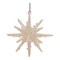 Melrose Glittering Star Glass Christmas Ornament - 3" - Beige - 6ct